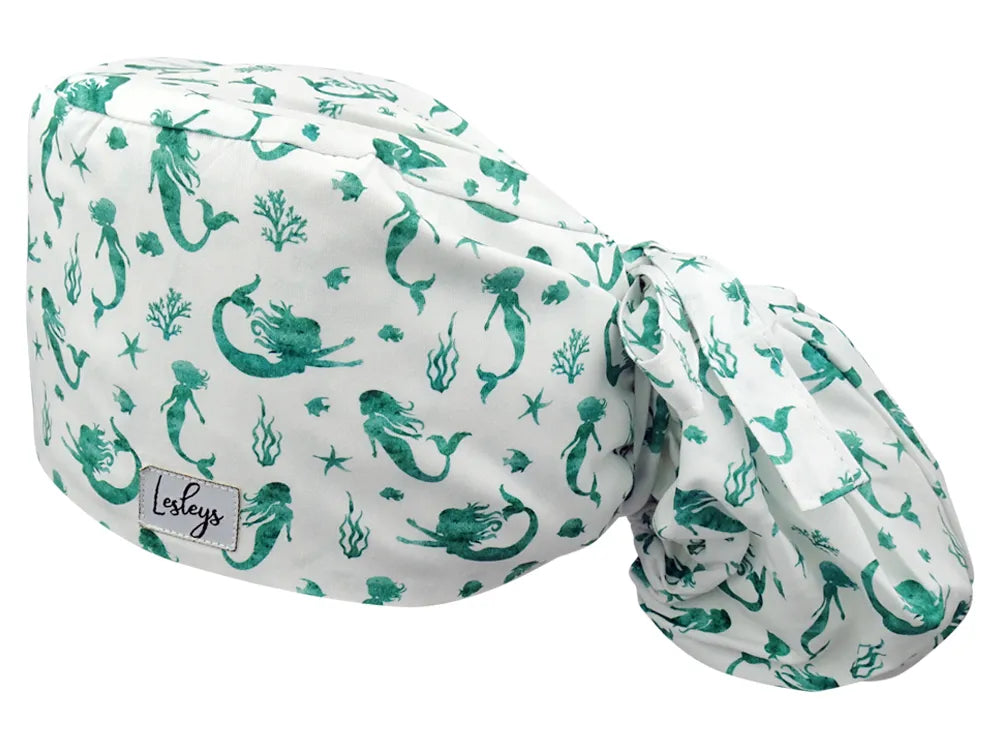 Cotton Scrub Cap - Calot de Bloc - Gorro Quirofano - Cuffia Chirurgica - Mermaid