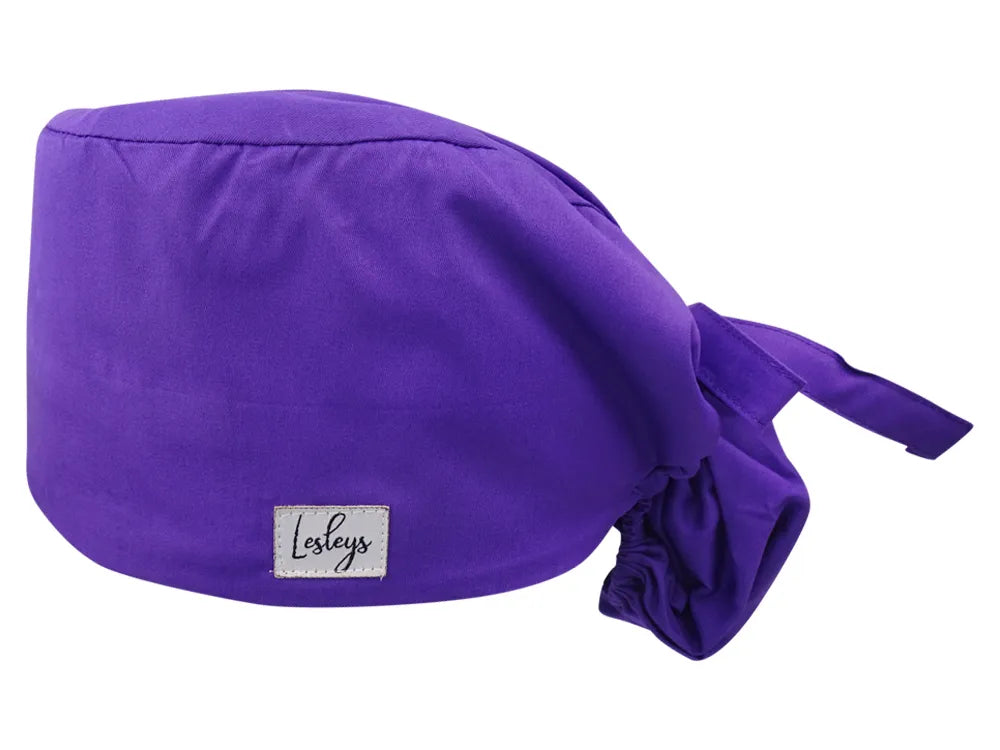 Cotton Scrub Cap - Calot de Bloc - Gorro Quirofano - Cuffia Chirurgica - Purple