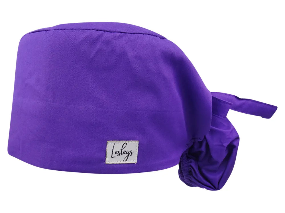 Cotton Scrub Cap - Calot de Bloc - Gorro Quirofano - Cuffia Chirurgica - Purple