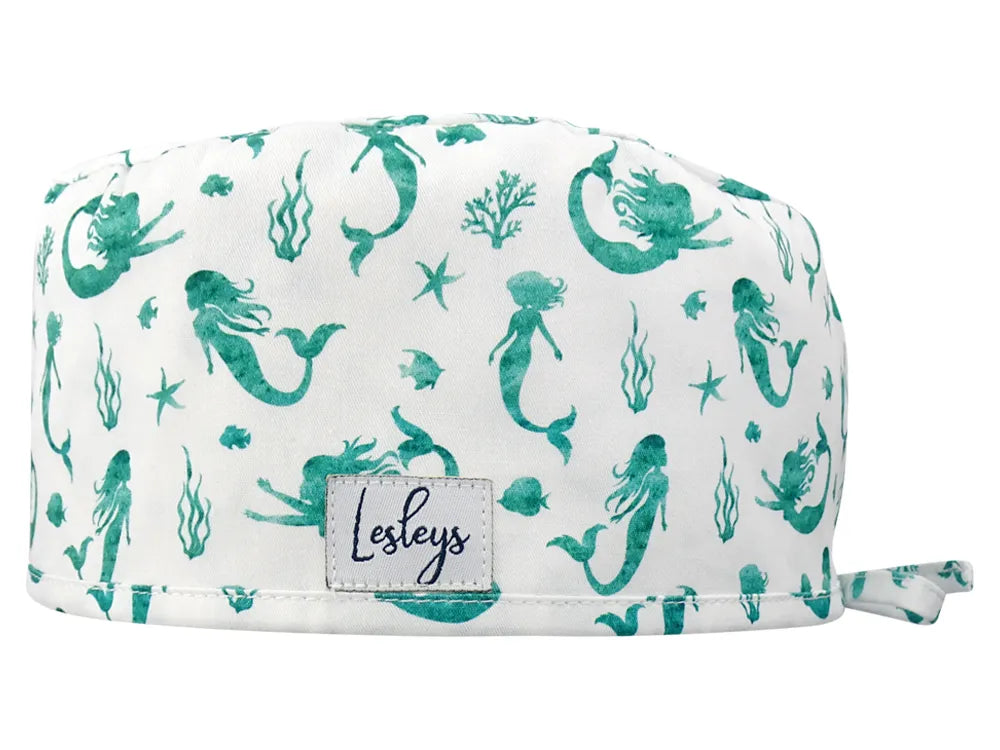 Cotton Scrub Cap - Calot de Bloc - Gorro Quirofano - Cuffia Chirurgica - Mermaid