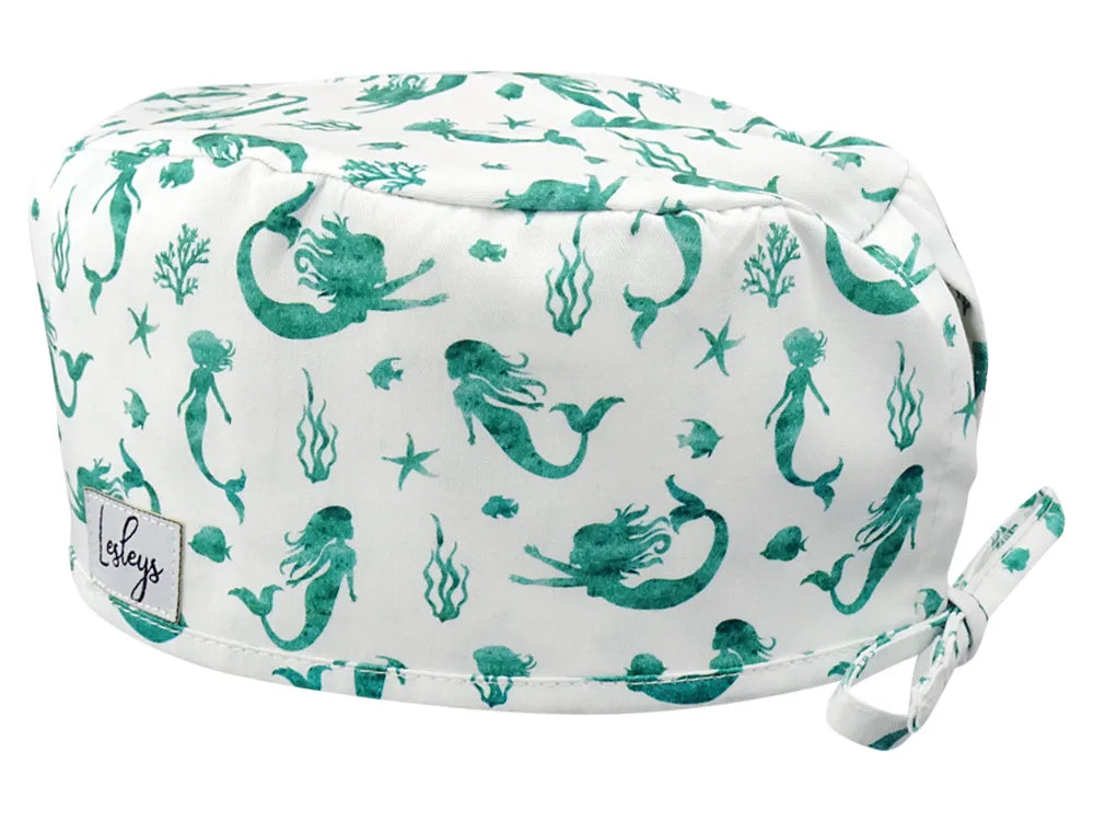 Cotton Scrub Cap - Calot de Bloc - Gorro Quirofano - Cuffia Chirurgica - Mermaid