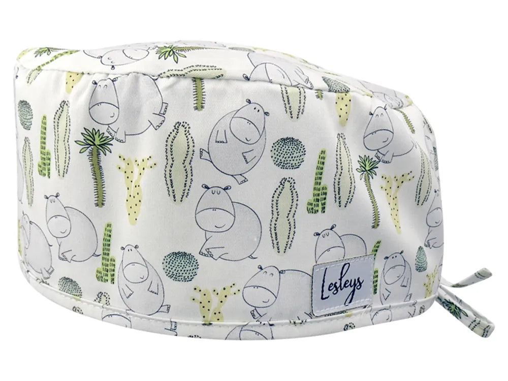 Cotton Scrub Cap - Calot de Bloc - Gorro Quirofano - Cuffia Chirurgica - Hippos