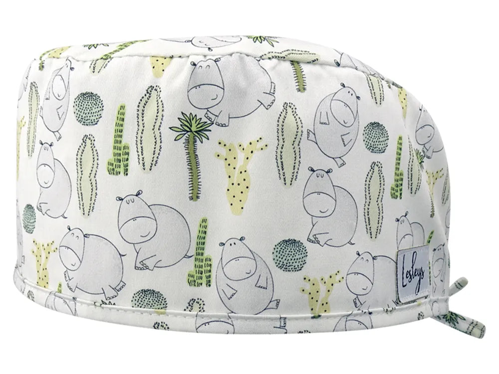 Cotton Scrub Cap - Calot de Bloc - Gorro Quirofano - Cuffia Chirurgica - Hippos