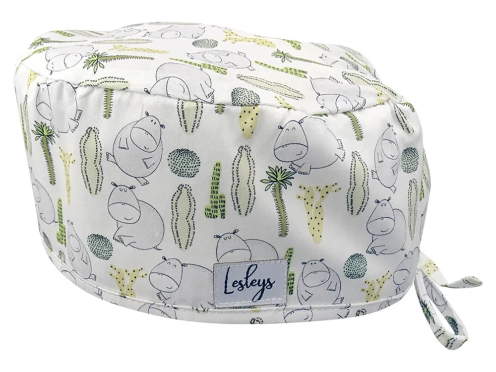 Cotton Scrub Cap - Calot de Bloc - Gorro Quirofano - Cuffia Chirurgica - Hippos