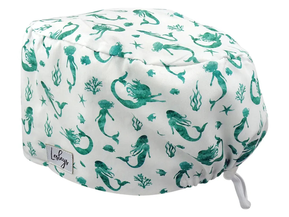 Cotton Scrub Cap - Calot de Bloc - Gorro Quirofano - Cuffia Chirurgica - Mermaid
