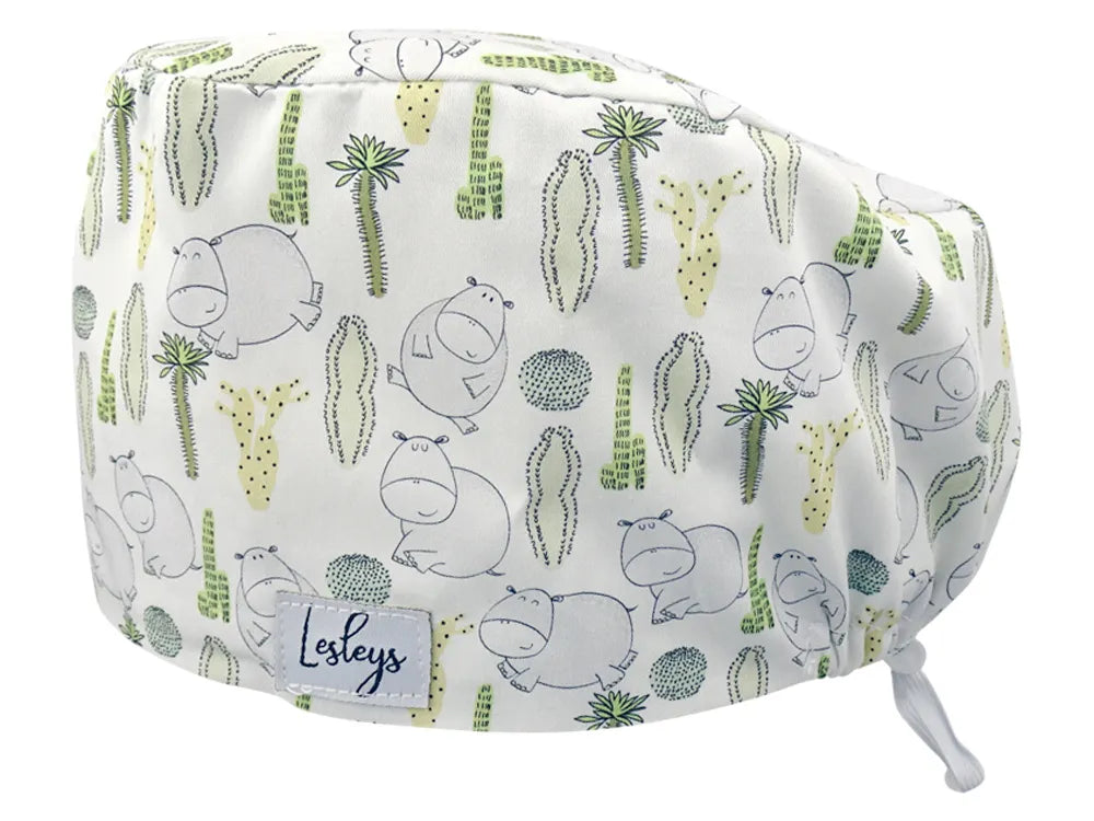 Cotton Scrub Cap - Calot de Bloc - Gorro Quirofano - Cuffia Chirurgica - Hippos
