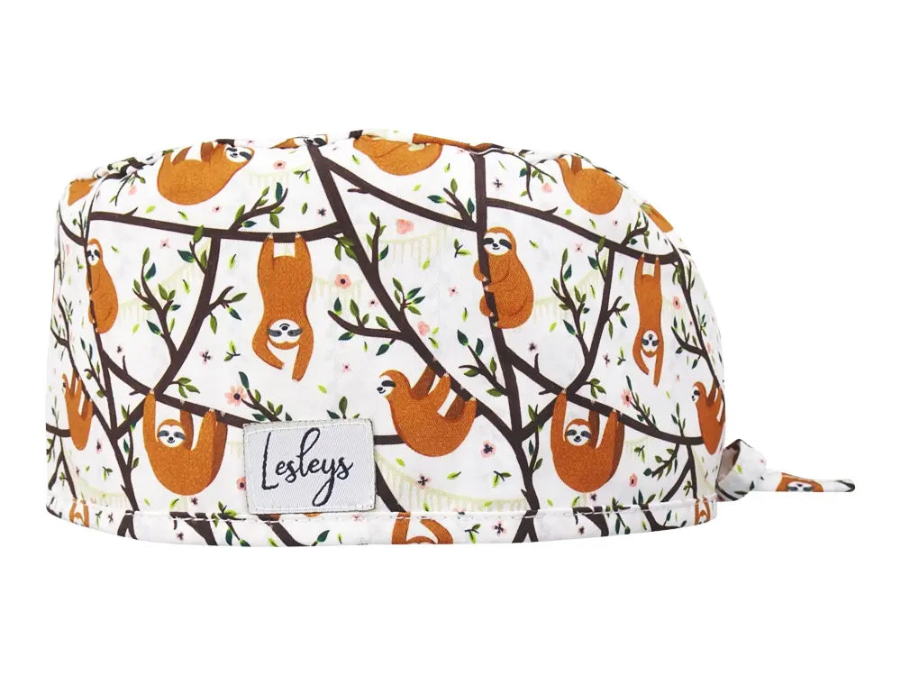 Cotton Scrub Cap - Calot de Bloc - Gorro Quirofano - Cuffia Chirurgica - Sloths