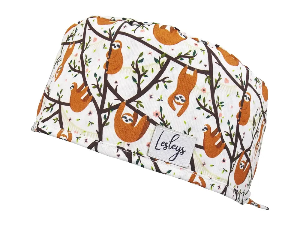 Cotton Scrub Cap - Calot de Bloc - Gorro Quirofano - Cuffia Chirurgica - Sloths
