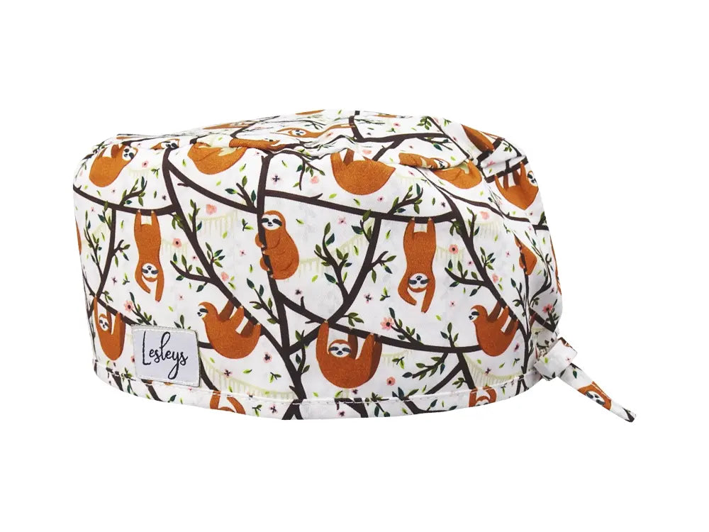 Cotton Scrub Cap - Calot de Bloc - Gorro Quirofano - Cuffia Chirurgica - Sloths