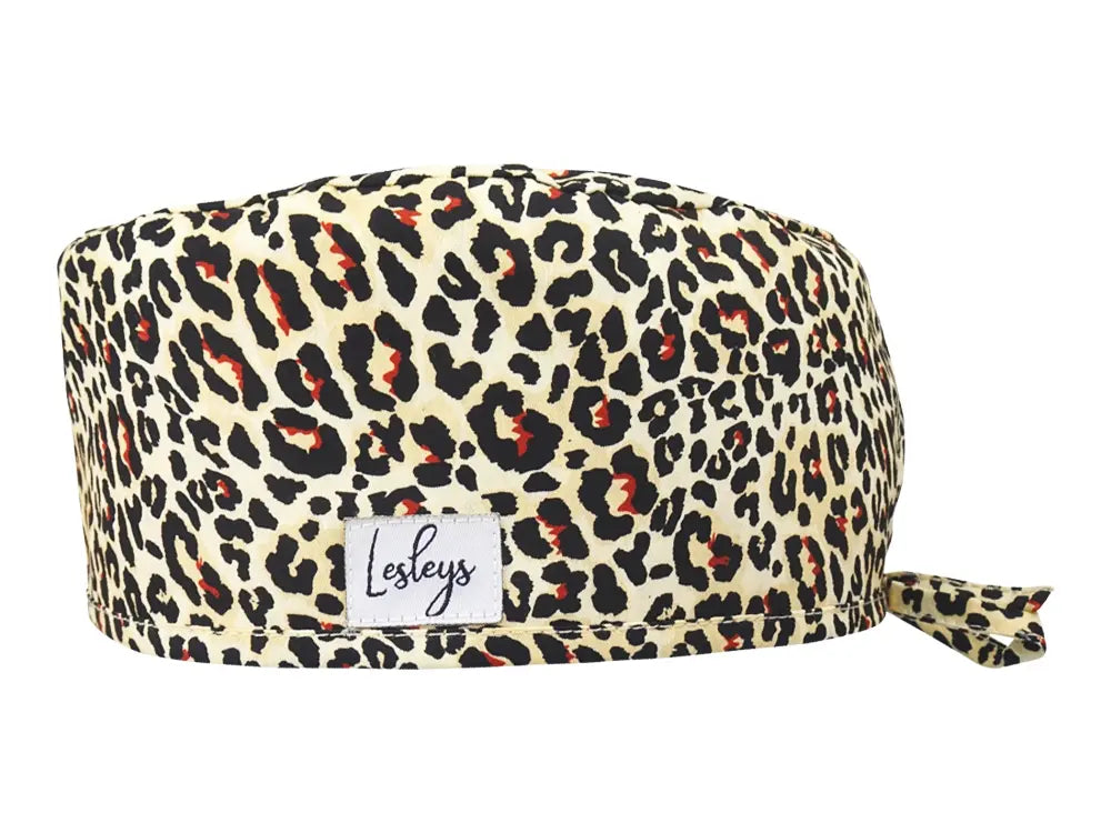 Cotton Scrub Cap - Calot de Bloc - Gorro Quirofano - Cuffia Chirurgica - Leopard