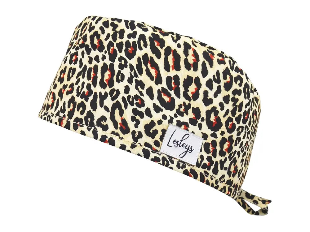 Cotton Scrub Cap - Calot de Bloc - Gorro Quirofano - Cuffia Chirurgica - Leopard