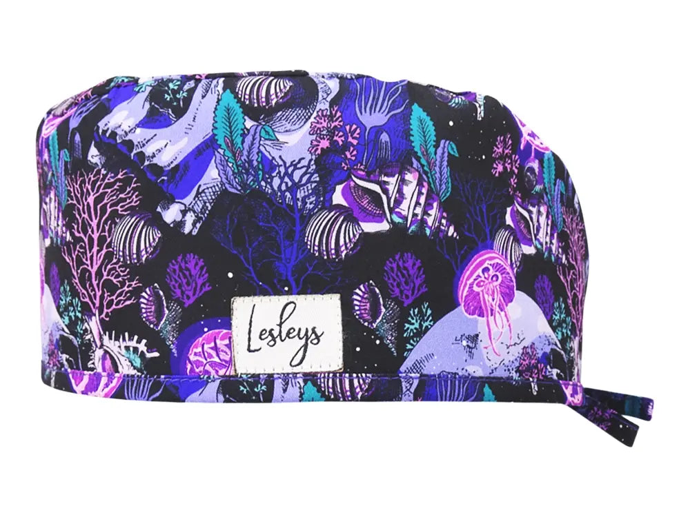 Cotton Scrub Cap - Calot de Bloc - Gorro Quirofano - Cuffia Chirurgica - Coral Reef
