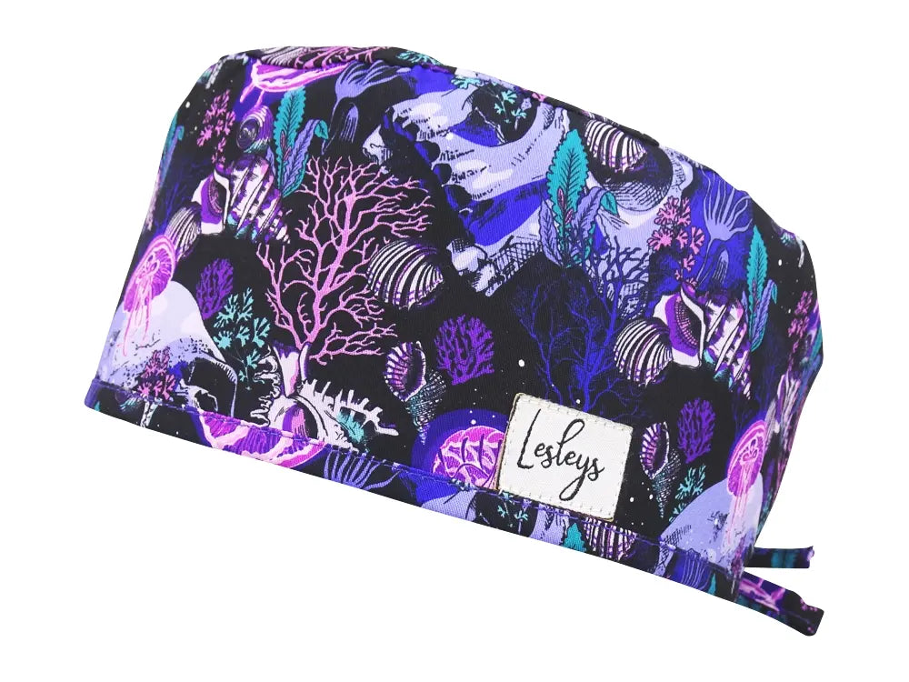 Cotton Scrub Cap - Calot de Bloc - Gorro Quirofano - Cuffia Chirurgica - Coral Reef