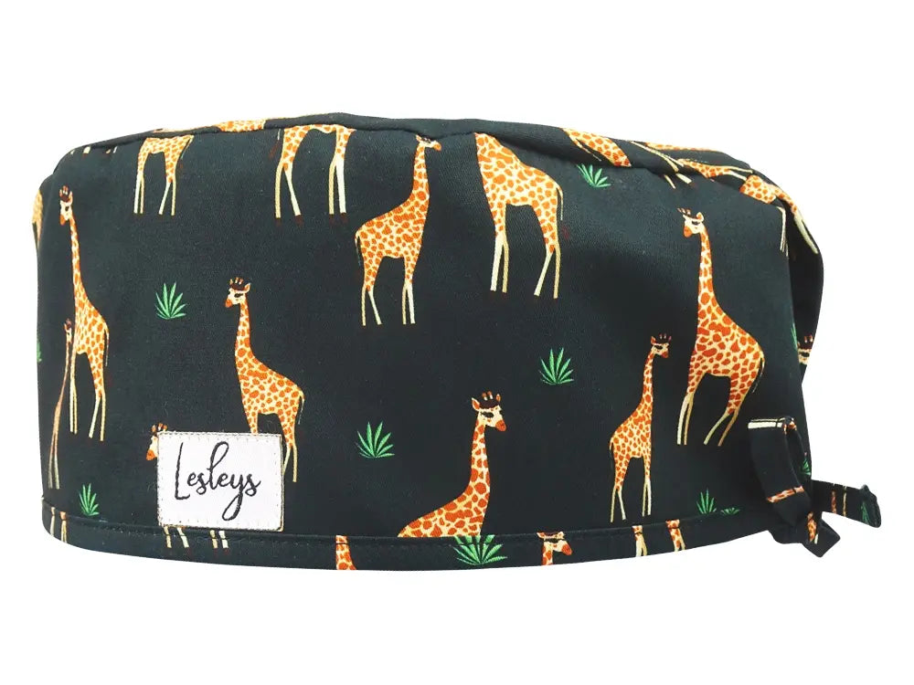 Cotton Scrub Cap - Calot de Bloc - Gorro Quirofano - Cuffia Chirurgica - Giraffes