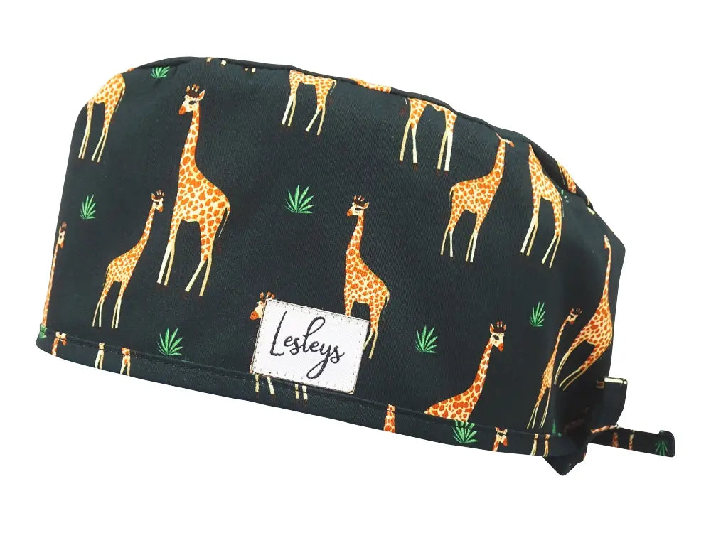 Cotton Scrub Cap - Calot de Bloc - Gorro Quirofano - Cuffia Chirurgica - Giraffes
