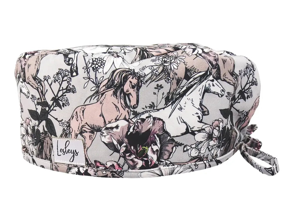 Cotton Scrub Cap - Calot de Bloc - Gorro Quirofano - Cuffia Chirurgica - Wild Horses