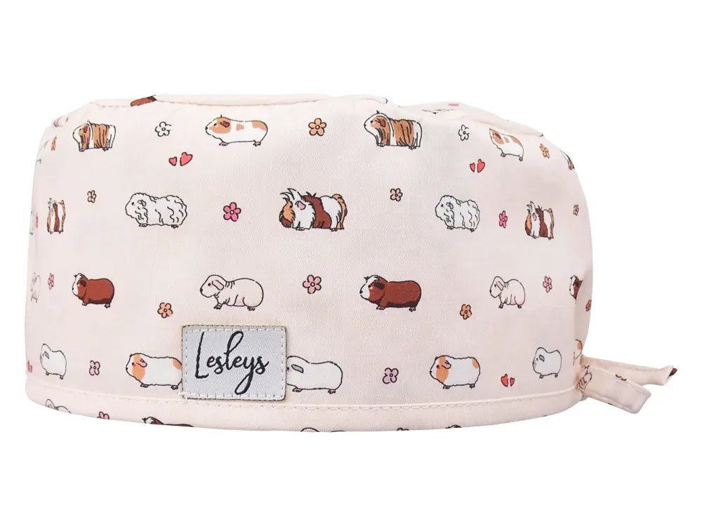 Cotton Scrub Cap - Calot de Bloc - Gorro Quirofano - Cuffia Chirurgica - Guinea Pigs