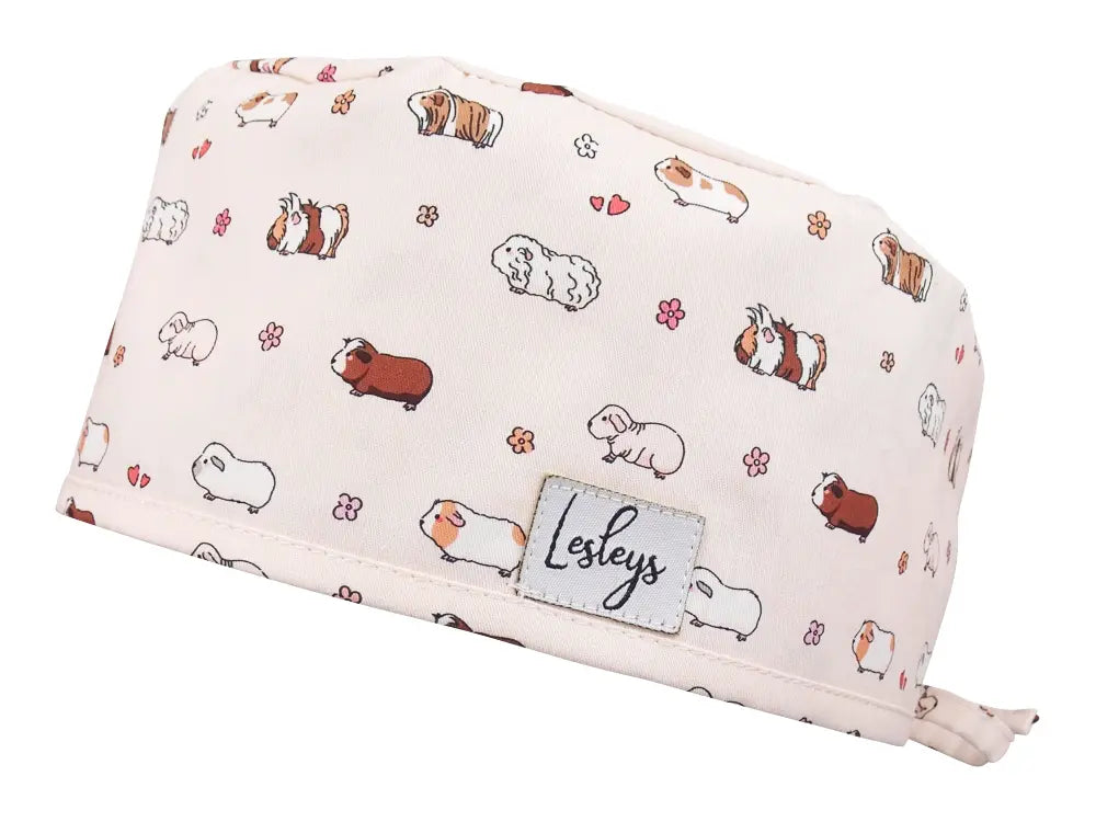 Cotton Scrub Cap - Calot de Bloc - Gorro Quirofano - Cuffia Chirurgica - Guinea Pigs
