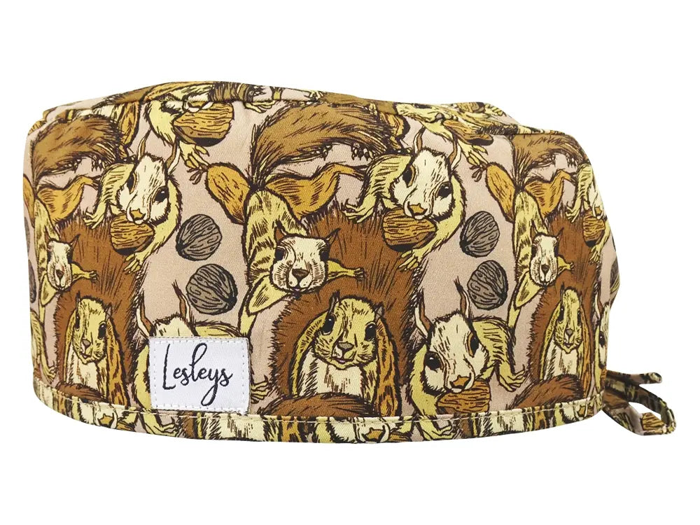 Cotton Scrub Cap - Calot de Bloc - Gorro Quirofano - Cuffia Chirurgica - Squirrel