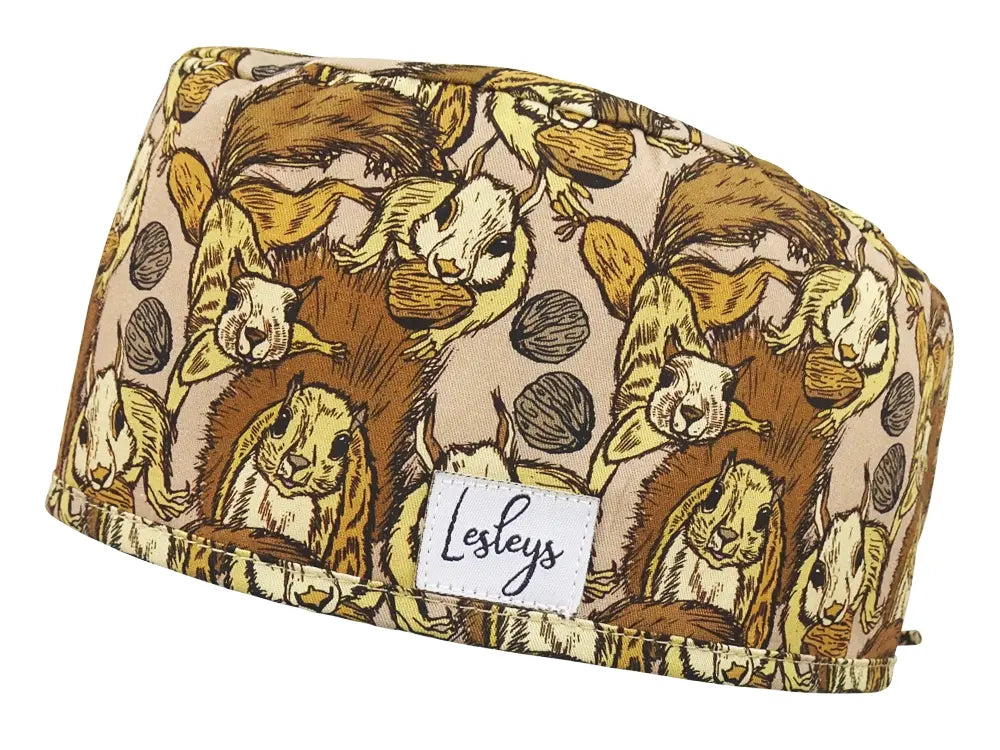 Cotton Scrub Cap - Calot de Bloc - Gorro Quirofano - Cuffia Chirurgica - Squirrel