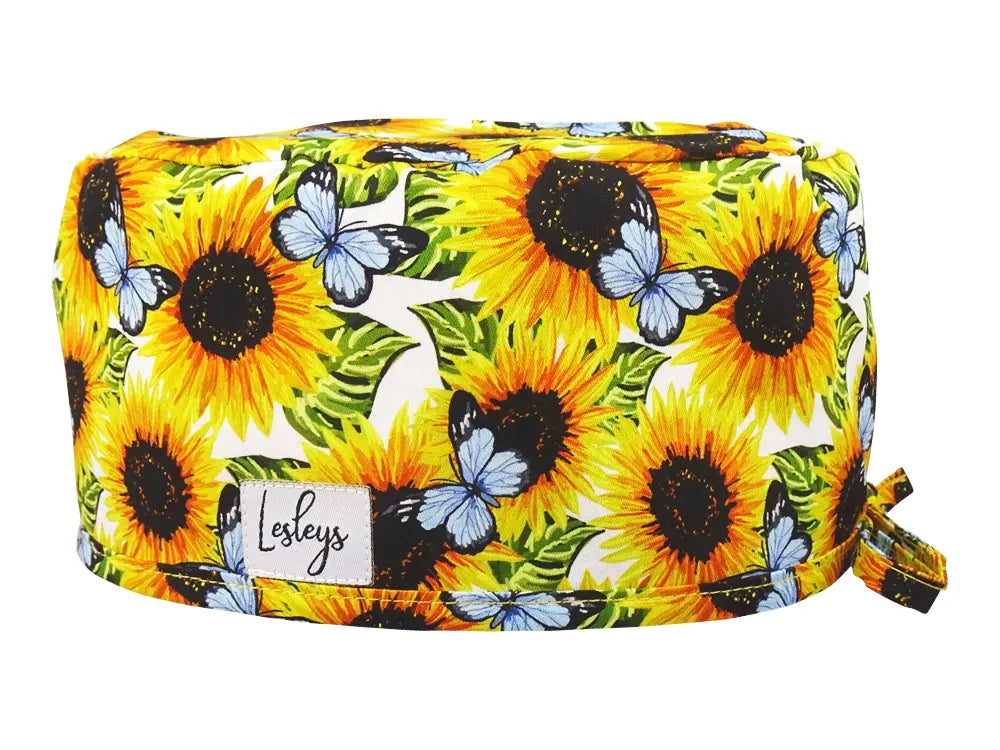 Cotton Scrub Cap - Calot de Bloc - Gorro Quirofano - Cuffia Chirurgica - Sunflower