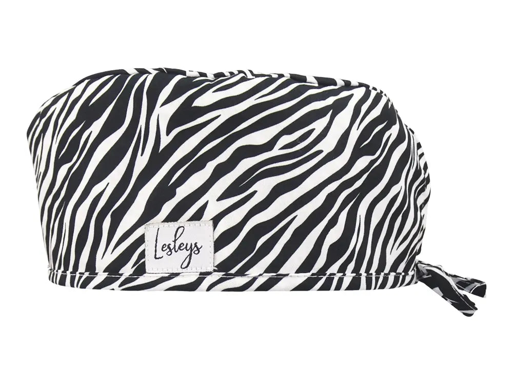 Cotton Scrub Cap - Calot de Bloc - Gorro Quirofano - Cuffia Chirurgica - Zebra Pattern
