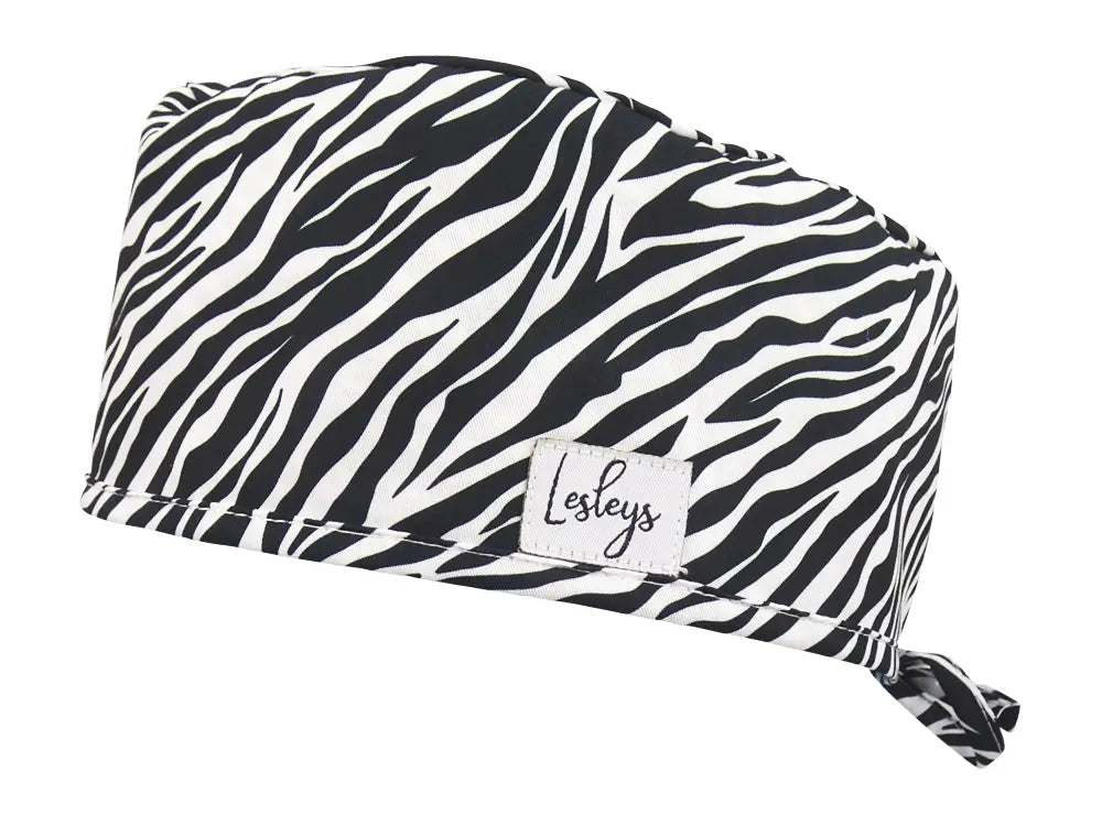 Cotton Scrub Cap - Calot de Bloc - Gorro Quirofano - Cuffia Chirurgica - Zebra Pattern