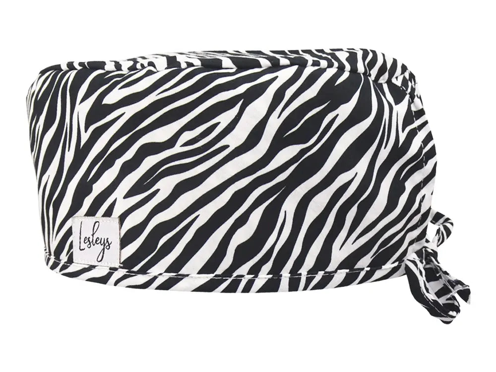 Cotton Scrub Cap - Calot de Bloc - Gorro Quirofano - Cuffia Chirurgica - Zebra Pattern
