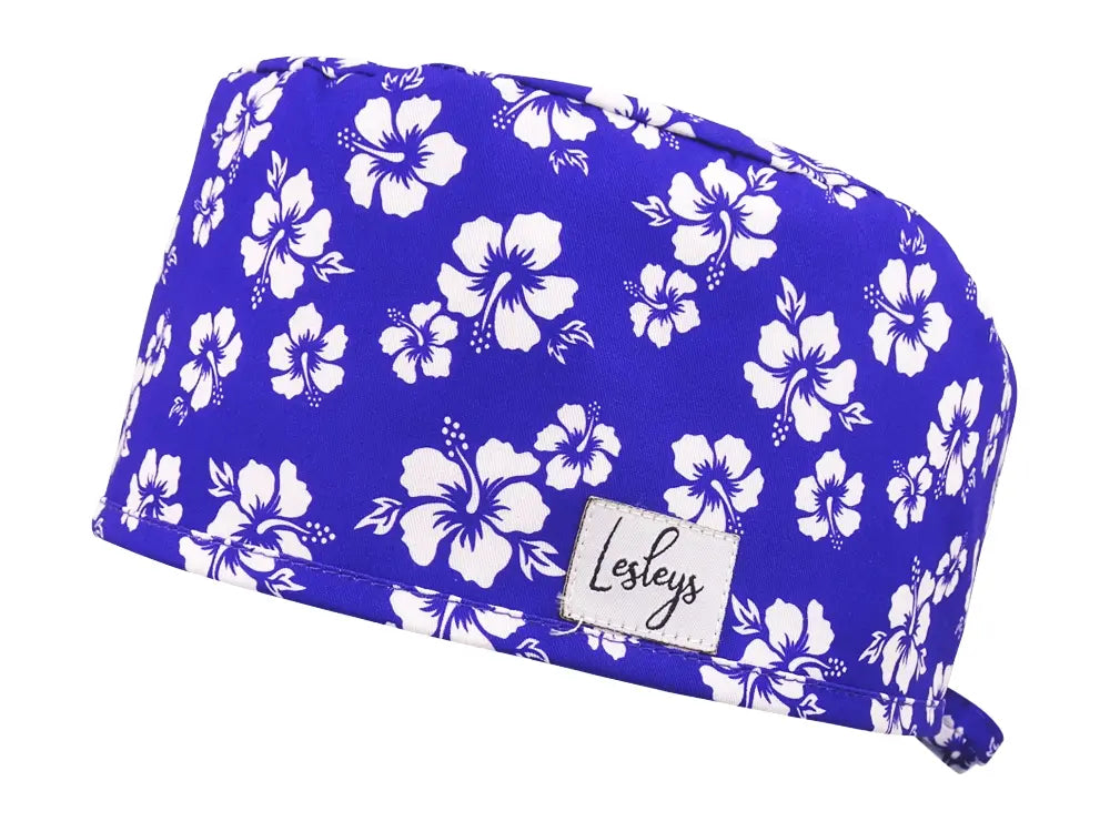 Cotton Scrub Cap - Calot de Bloc - Gorro Quirofano - Cuffia Chirurgica - Hibiscus