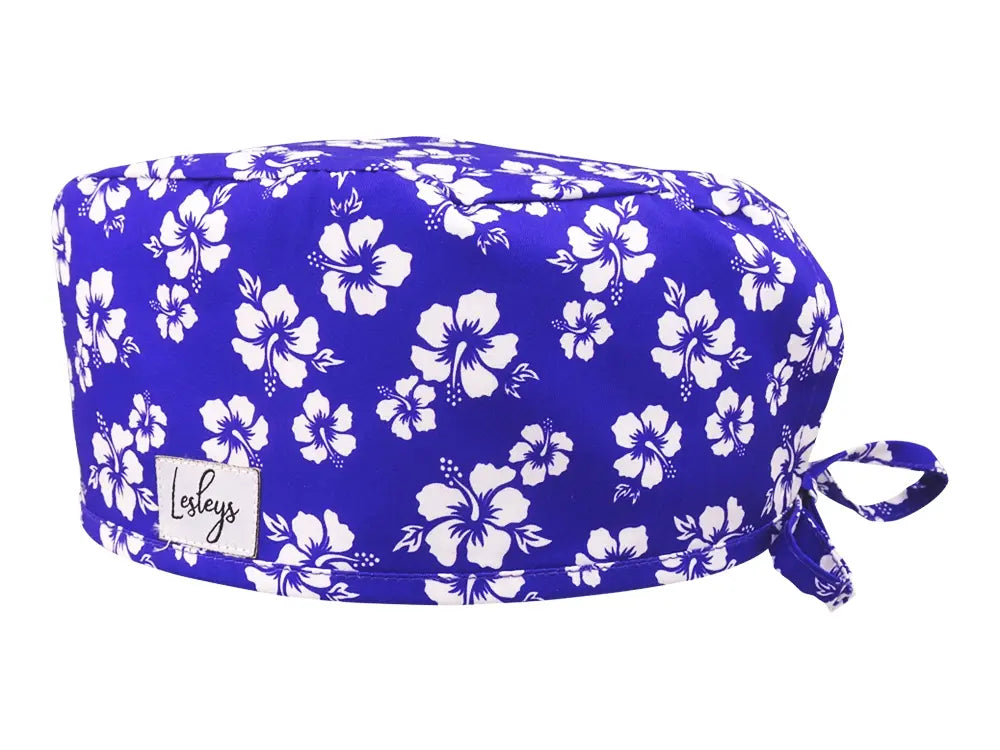 Cotton Scrub Cap - Calot de Bloc - Gorro Quirofano - Cuffia Chirurgica - Hibiscus