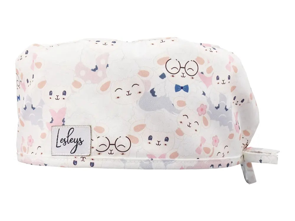 Cotton Scrub Cap - Calot de Bloc - Gorro Quirofano - Cuffia Chirurgica - Happy Sheeps