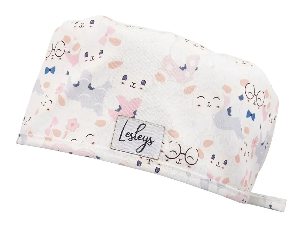 Cotton Scrub Cap - Calot de Bloc - Gorro Quirofano - Cuffia Chirurgica - Happy Sheeps