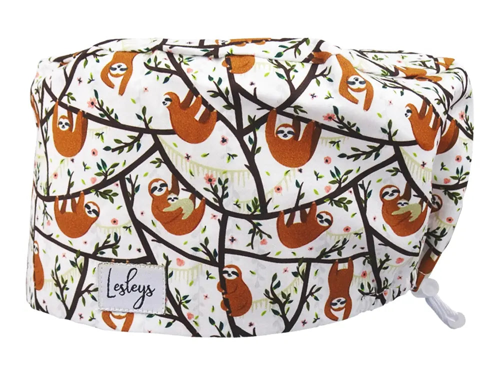 Cotton Scrub Cap - Calot de Bloc - Gorro Quirofano - Cuffia Chirurgica - Sloths