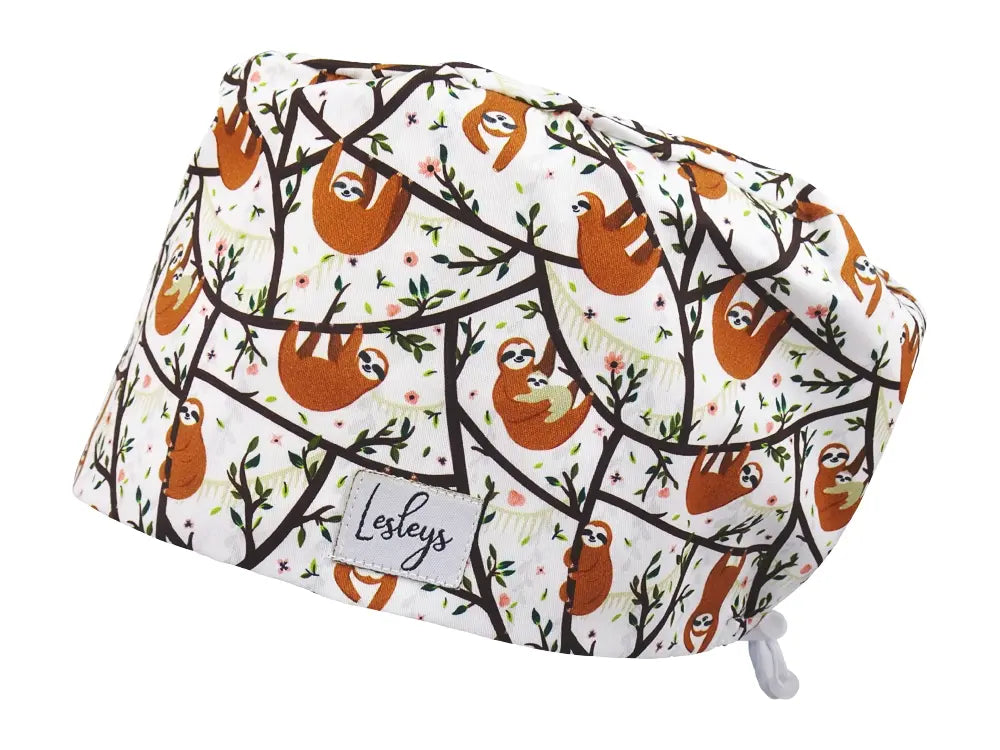 Cotton Scrub Cap - Calot de Bloc - Gorro Quirofano - Cuffia Chirurgica - Sloths