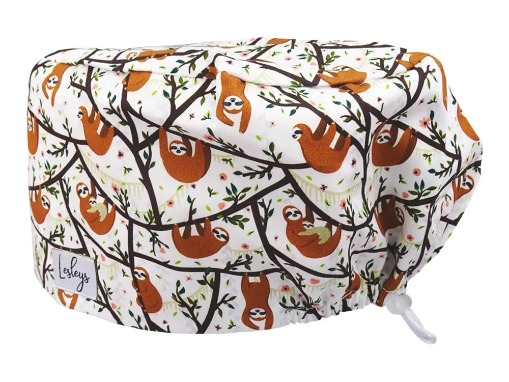 Cotton Scrub Cap - Calot de Bloc - Gorro Quirofano - Cuffia Chirurgica - Sloths