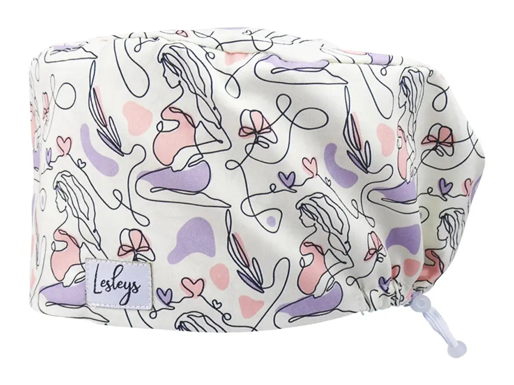 Cotton Scrub Cap - Calot de Bloc - Gorro Quirofano - Cuffia Chirurgica - Mom to be
