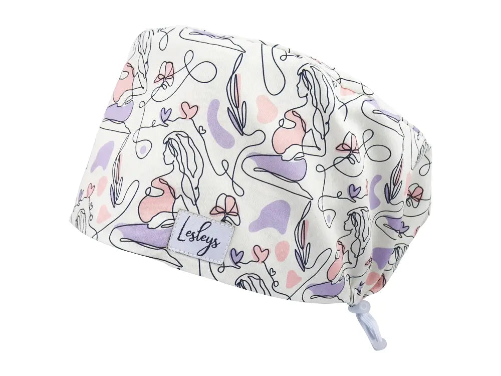 Cotton Scrub Cap - Calot de Bloc - Gorro Quirofano - Cuffia Chirurgica - Mom to be