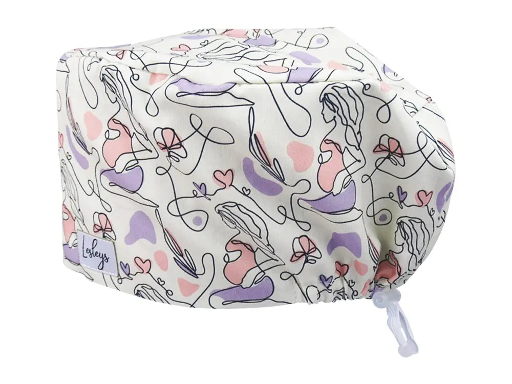 Cotton Scrub Cap - Calot de Bloc - Gorro Quirofano - Cuffia Chirurgica - Mom to be