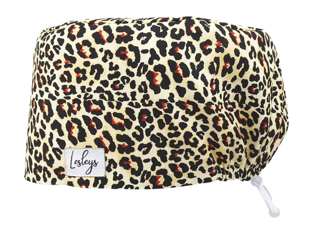 Cotton Scrub Cap - Calot de Bloc - Gorro Quirofano - Cuffia Chirurgica - Leopard
