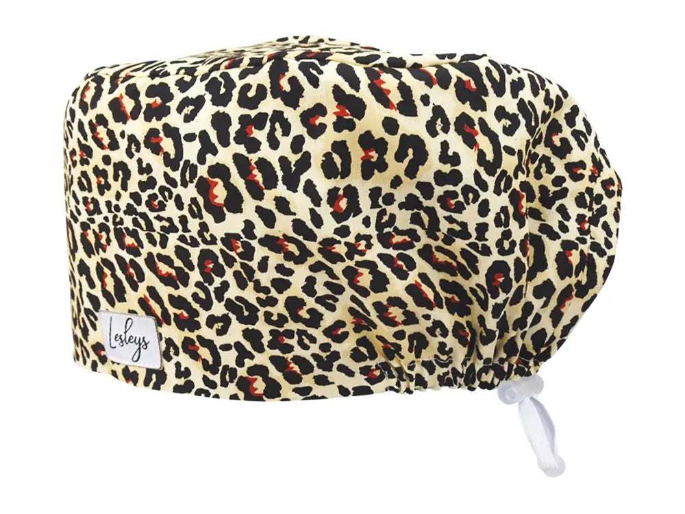 Cotton Scrub Cap - Calot de Bloc - Gorro Quirofano - Cuffia Chirurgica - Leopard