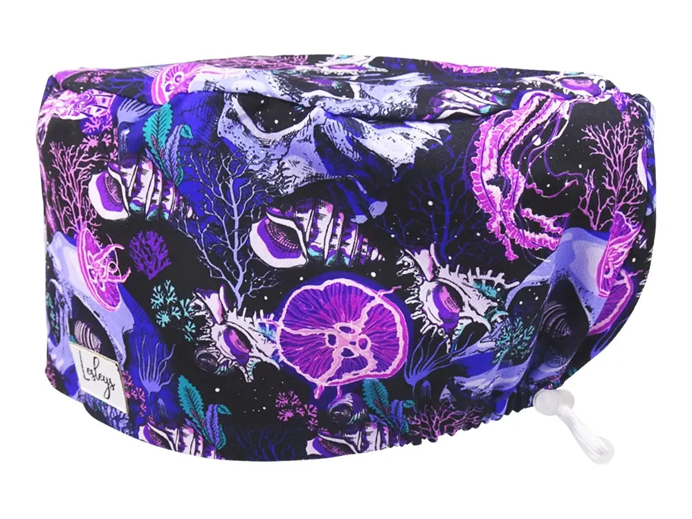 Cotton Scrub Cap - Calot de Bloc - Gorro Quirofano - Cuffia Chirurgica - Coral Reef