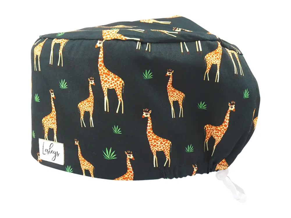 Cotton Scrub Cap - Calot de Bloc - Gorro Quirofano - Cuffia Chirurgica - Giraffes