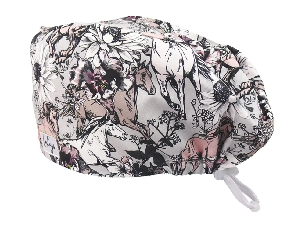 Cotton Scrub Cap - Calot de Bloc - Gorro Quirofano - Cuffia Chirurgica - Wild Horses