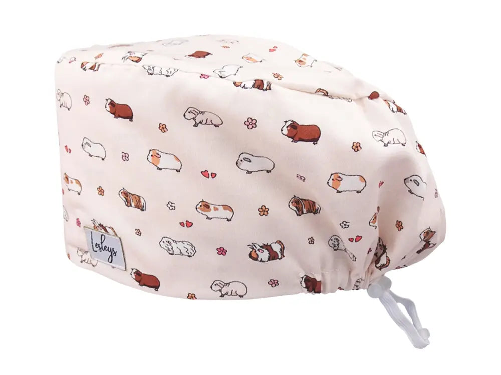 Cotton Scrub Cap - Calot de Bloc - Gorro Quirofano - Cuffia Chirurgica - Guinea Pigs