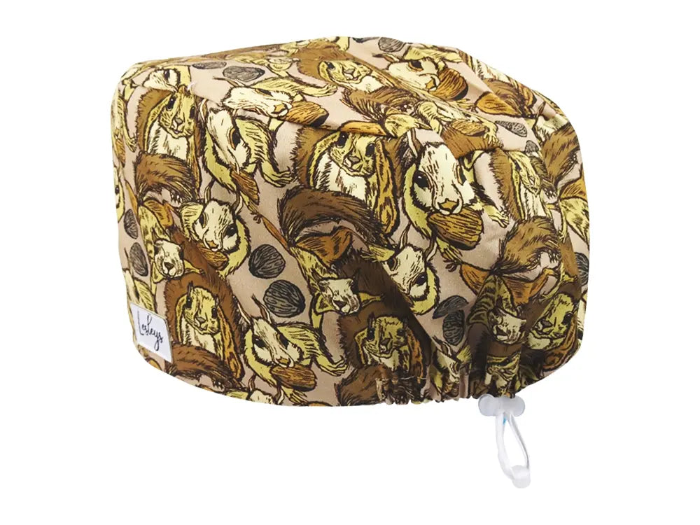 Cotton Scrub Cap - Calot de Bloc - Gorro Quirofano - Cuffia Chirurgica - Squirrel