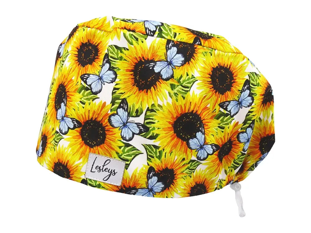Cotton Scrub Cap - Calot de Bloc - Gorro Quirofano - Cuffia Chirurgica - Sunflower