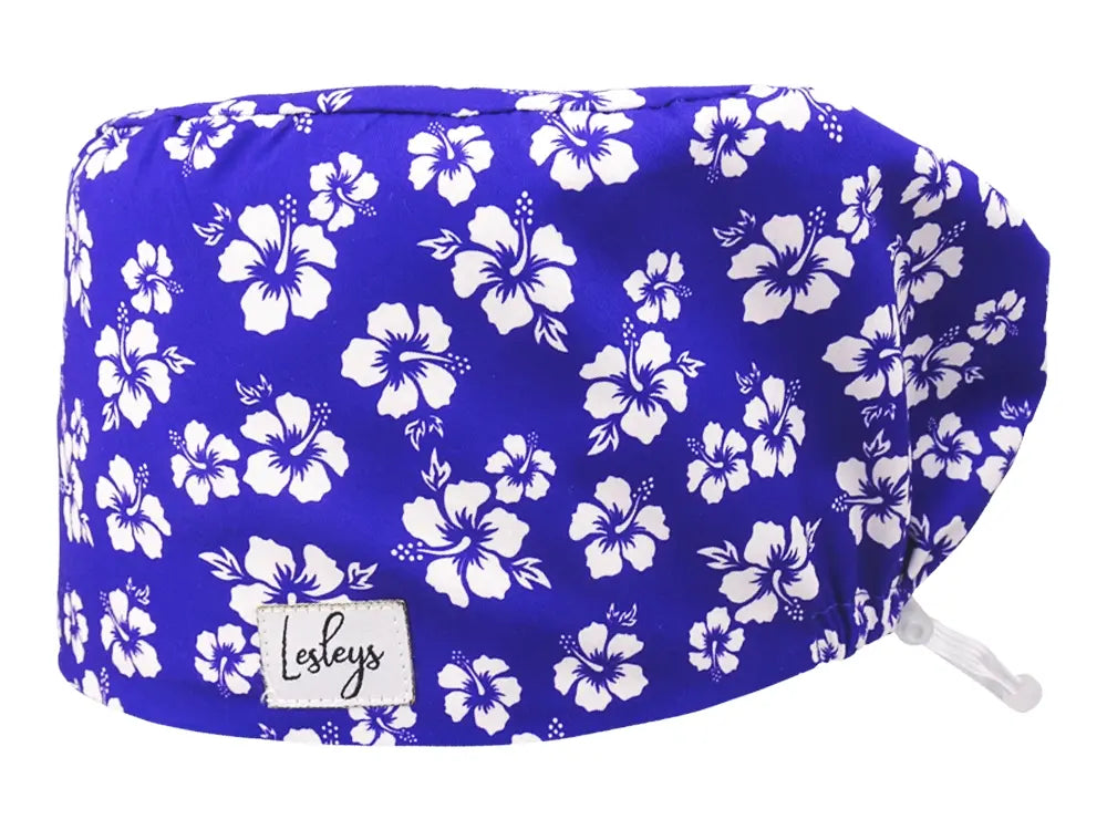 Cotton Scrub Cap - Calot de Bloc - Gorro Quirofano - Cuffia Chirurgica - Hibiscus