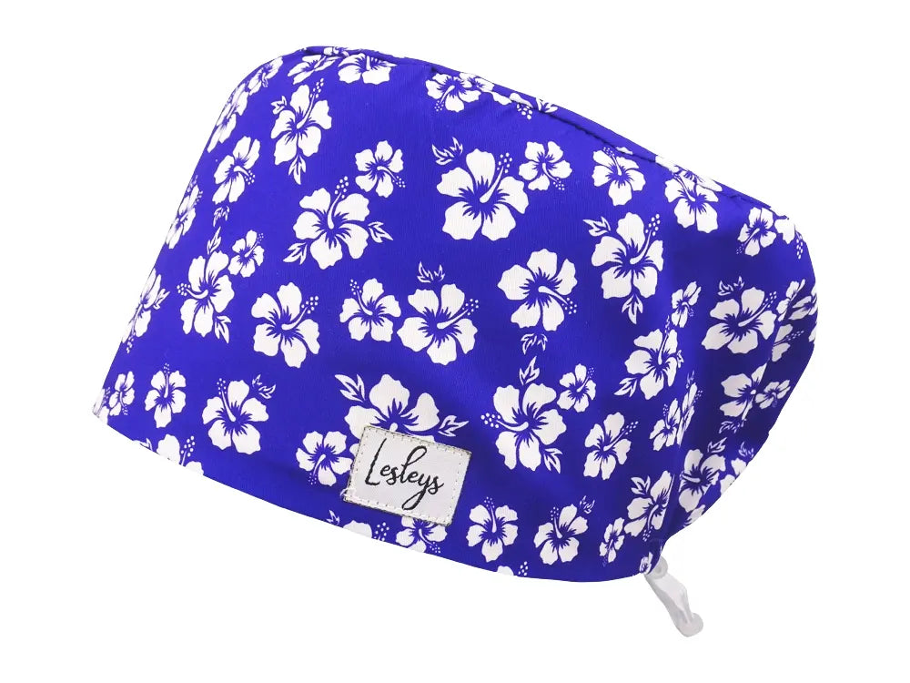 Cotton Scrub Cap - Calot de Bloc - Gorro Quirofano - Cuffia Chirurgica - Hibiscus