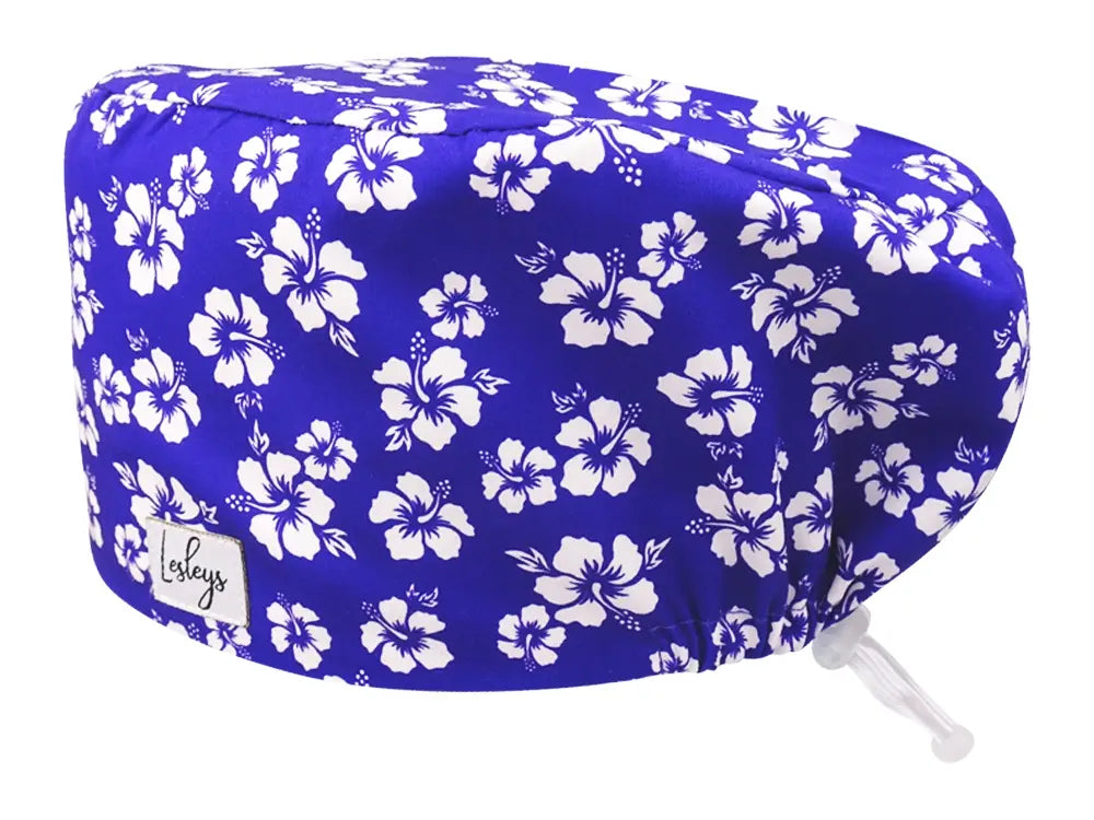 Cotton Scrub Cap - Calot de Bloc - Gorro Quirofano - Cuffia Chirurgica - Hibiscus
