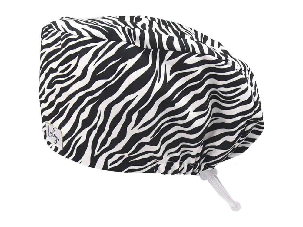 Cotton Scrub Cap - Calot de Bloc - Gorro Quirofano - Cuffia Chirurgica - Zebra Pattern